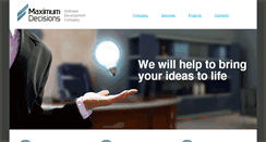 Desktop Screenshot of maxdecisions.com